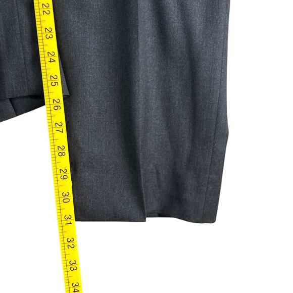 Berragamo Modern Gray Flat Front Belt Loops Wool Dress Pants Italia Size 40 x 31 - Picture 8 of 8